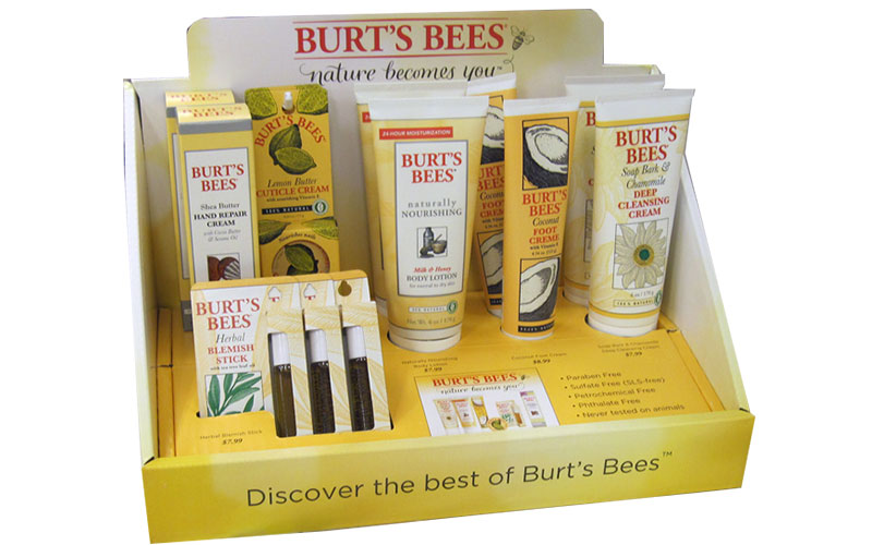 Currugated Cardboard Cosmetics Counter Display